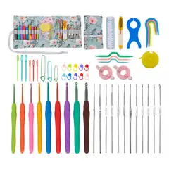 GENERICO - Set Completo Para Tejer Crochet Y Accesorios + Lindo Estuche