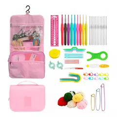 GENERICO - Set Para Tejer Crochet Lanas Y Accesorios Bolsito Exclusivos