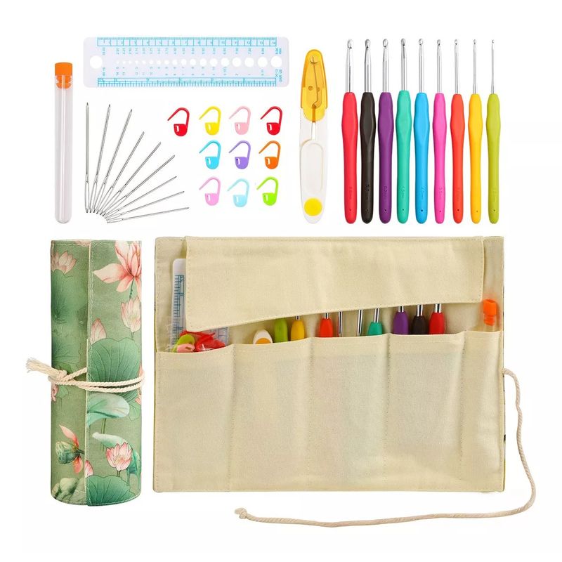 GENERICO - Set De Crochet Y Accesorios Para Tejer Y Estuche Exclusivo