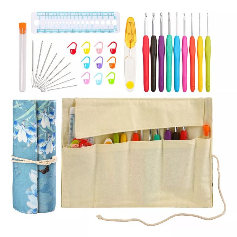 GENERICO - Set De Crochet Y Accesorios Para Tejer Y Estuche Exclusivo