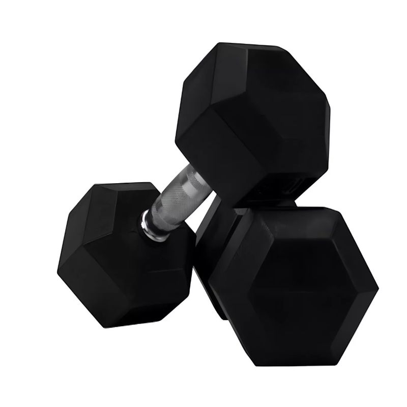 GENERICO - Par de Mancuerna Hexagonal De Caucho 10 Kg