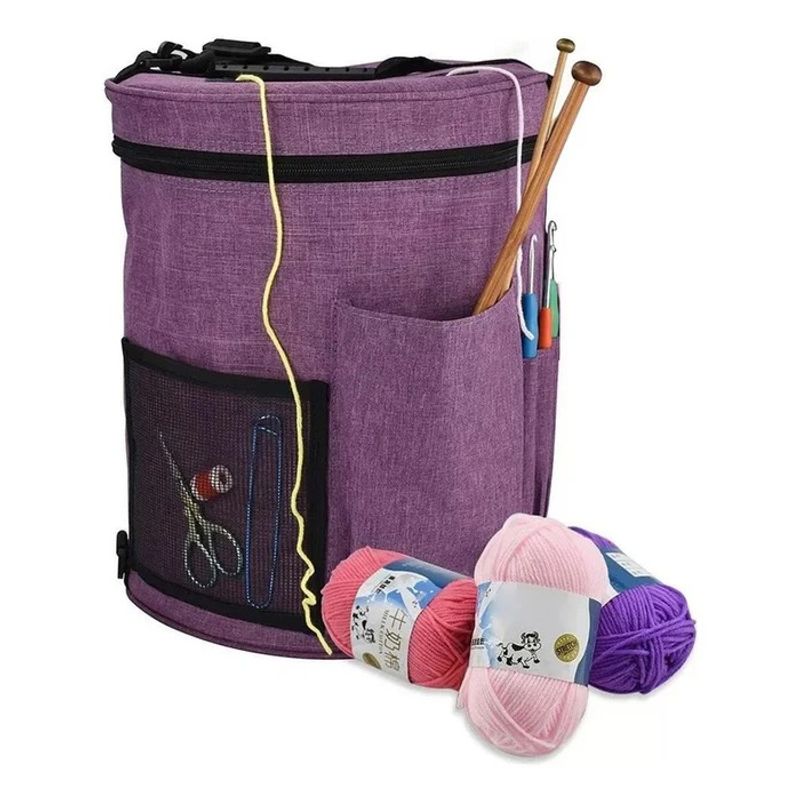 GENERICO - Bolso Porta Tejido Lanas Palillos Y Crochet - Grande