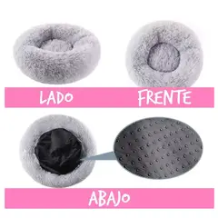 GENERICO - Cama Antiestrés Peluda Para Perros Y Gatos 60 Cm color Rosa