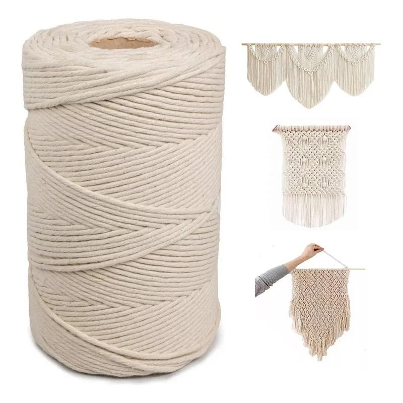 GENERICO - Cordón Algodón Peinado 3mm 200 Metros Para Macramé