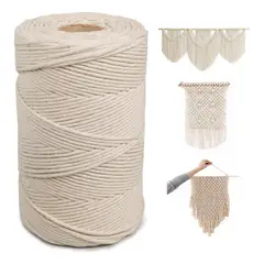 GENERICO - Cordón Algodón Peinado 3mm 200 Metros Para Macramé