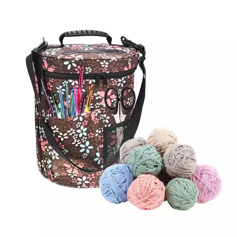 GENERICO - Bolso Porta Tejido Lanas Palillos Y Crochet - Grande