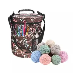 GENERICO - Bolso Porta Tejido Lanas Palillos Y Crochet - Grande