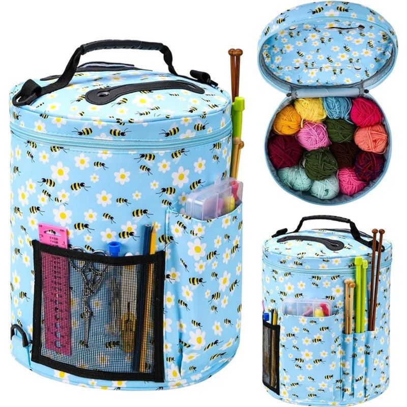 GENERICO - Bolso Organizador Porta Tejido Lanas Accesorios - Abejas