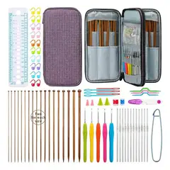 GENERICO - Set Completo Para Tejer Palillos Crochet Y Accesorios 92 Pcs