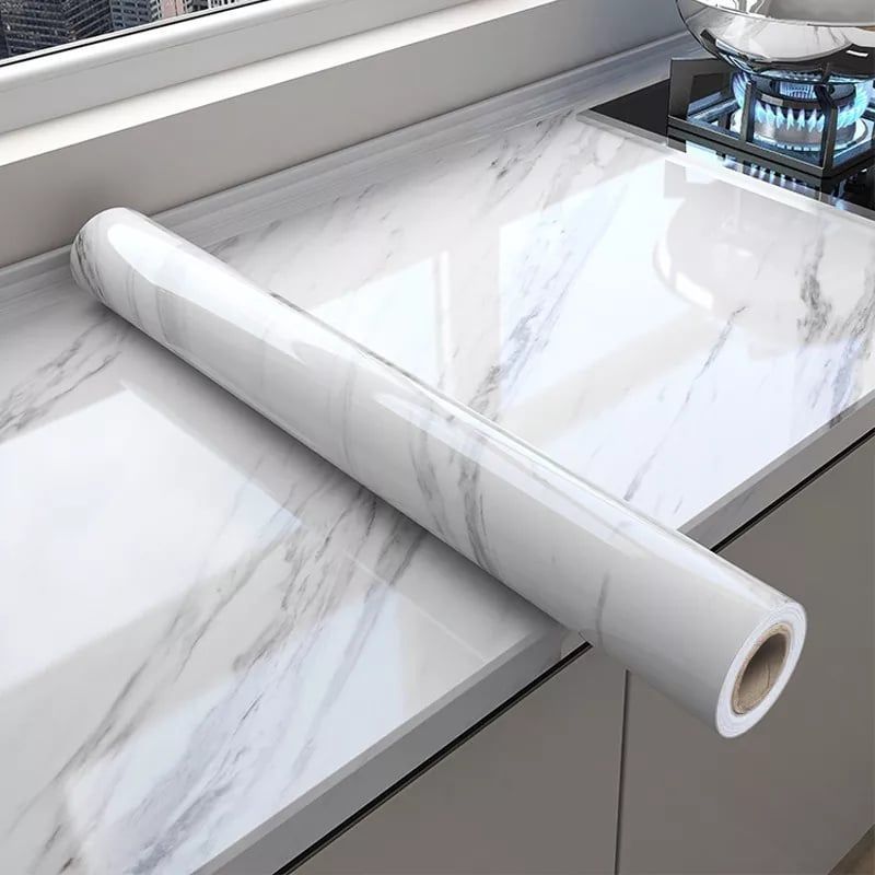 KUANGYE - 45cm x 10m Papel Tapiz Autoadhesivo Mármol Para Pared
