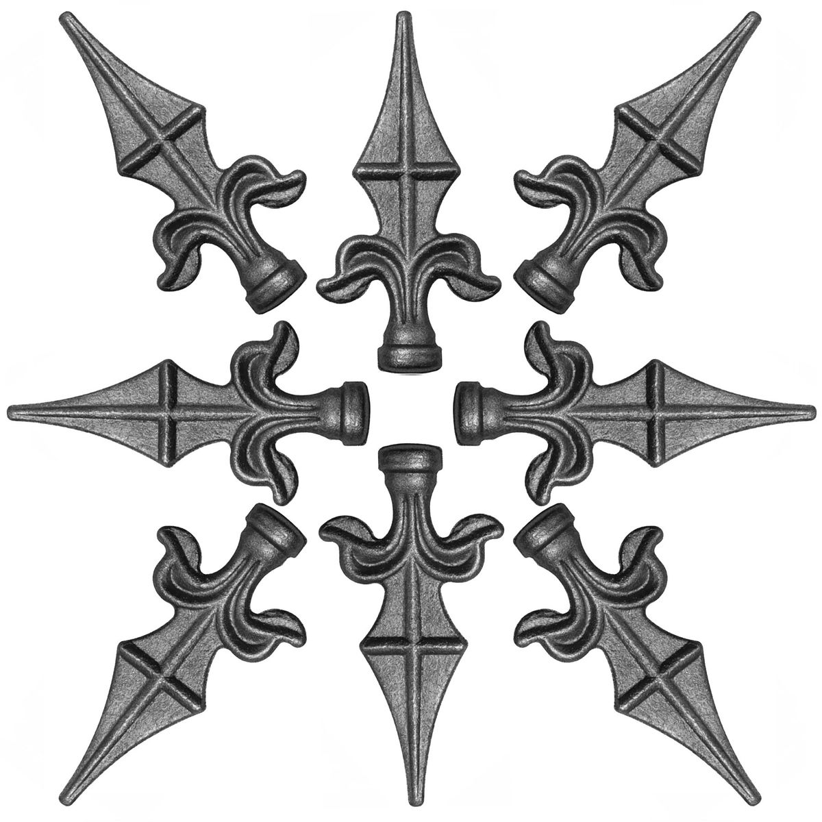 KUANGYE - Punta De Lanza Fierro Reja 10 Unidades. 1,2x11cm