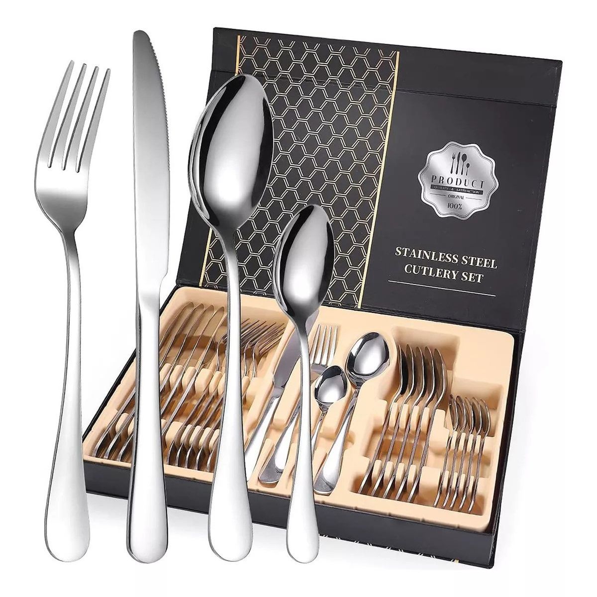 BITART - Juego De Cubiertos En Acero Inoxidable X 24 Pcs