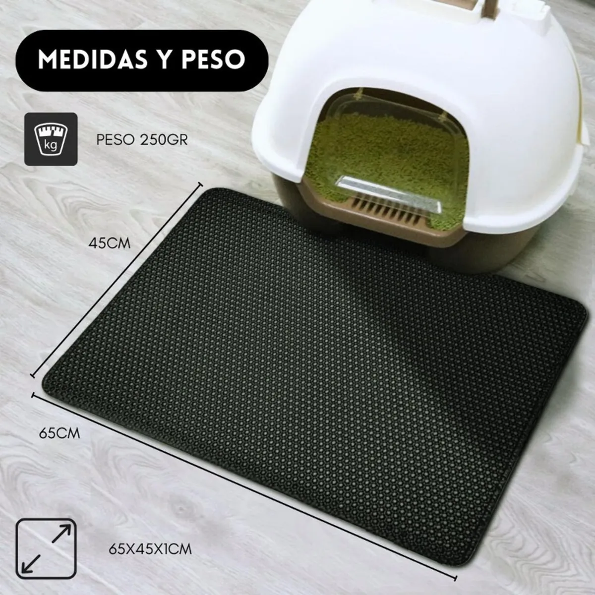 BITART - Alfombra Para Atrapar Arena De Gatos Tapete Arenero Mascotas