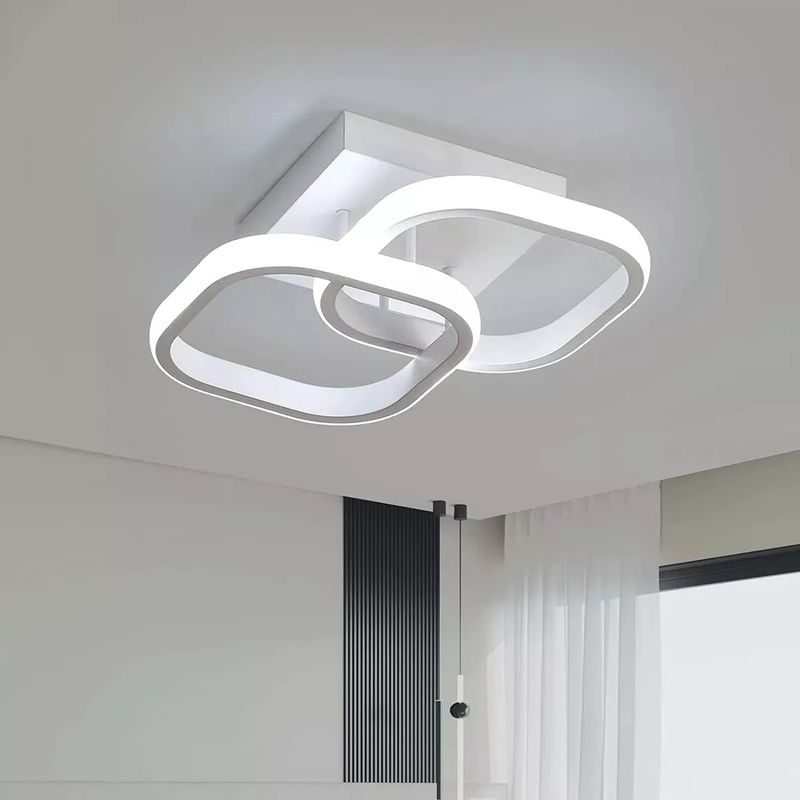 KUANGYE - Moderna Lámpara Led De Techo, Regulable 3 Modos De Luz Colga