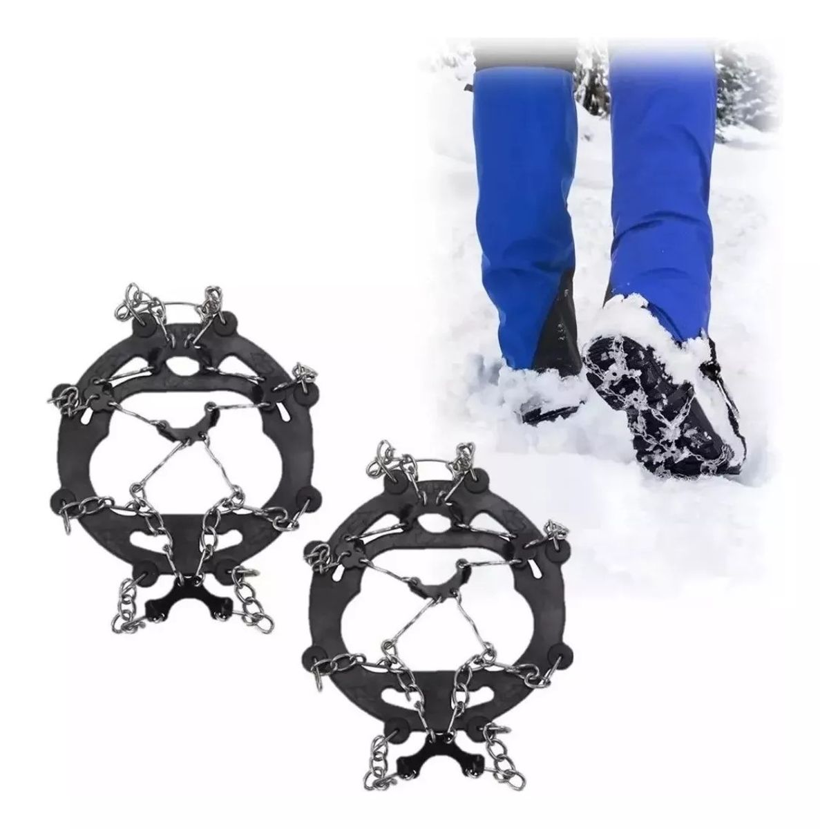 KUANGYE - Crampones Ajustables Crampones Nieve 8d Trekking Outdoor