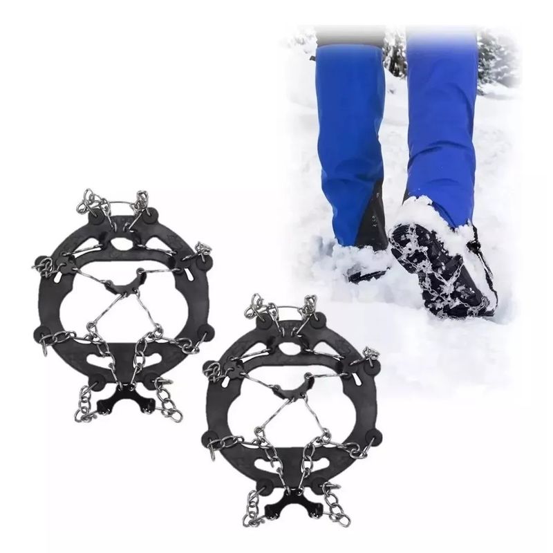 KUANGYE - Crampones Ajustables Crampones Nieve 8d Trekking Outdoor