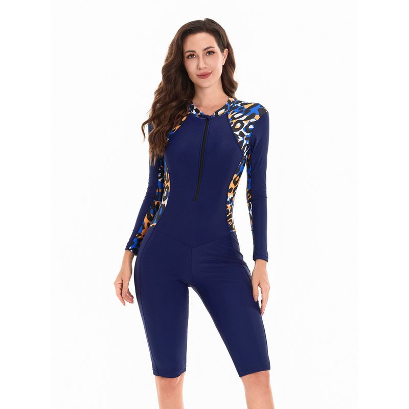 ORILWAYO - Traje de baño Bañador Slim Fit de manga larga