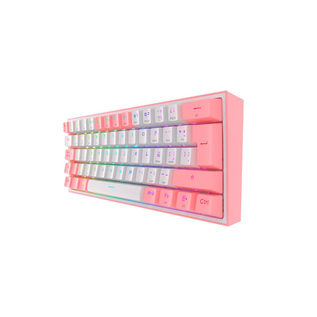 REDRAGON - Teclado Inalámbrico Redragon Fizz Pro K616-RGB PinkWhite