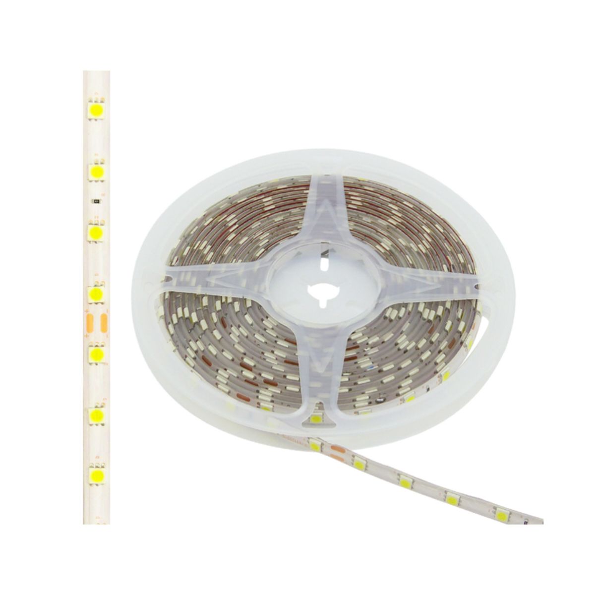 GENERICO - Tira LED Luz Blanca De 5 Mts 12 Volt LED 5050