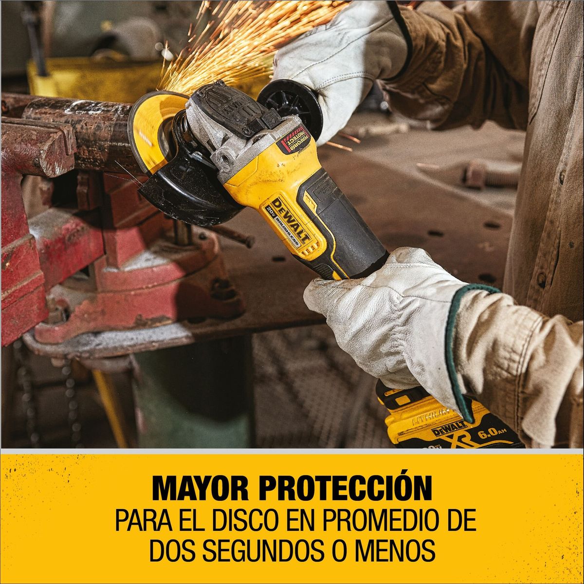 DEWALT - Kit esmeril angular 4-1/2” + 2 baterías 20V+cargador DEWALT