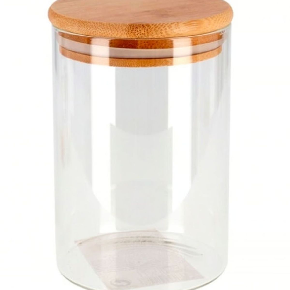 GENERICO - Frasco Conservero Envase De Vidrio Contenedor Tapa Madera