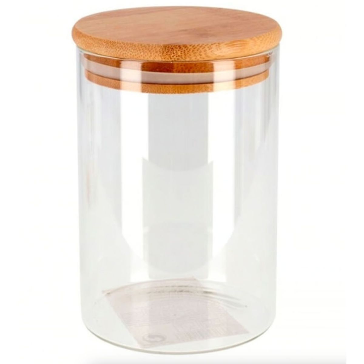 GENERICO - Frasco Conservero Envase De Vidrio Contenedor Tapa Madera