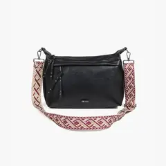 LOUNGE - Cartera Bandolera Strap Bordado Camel