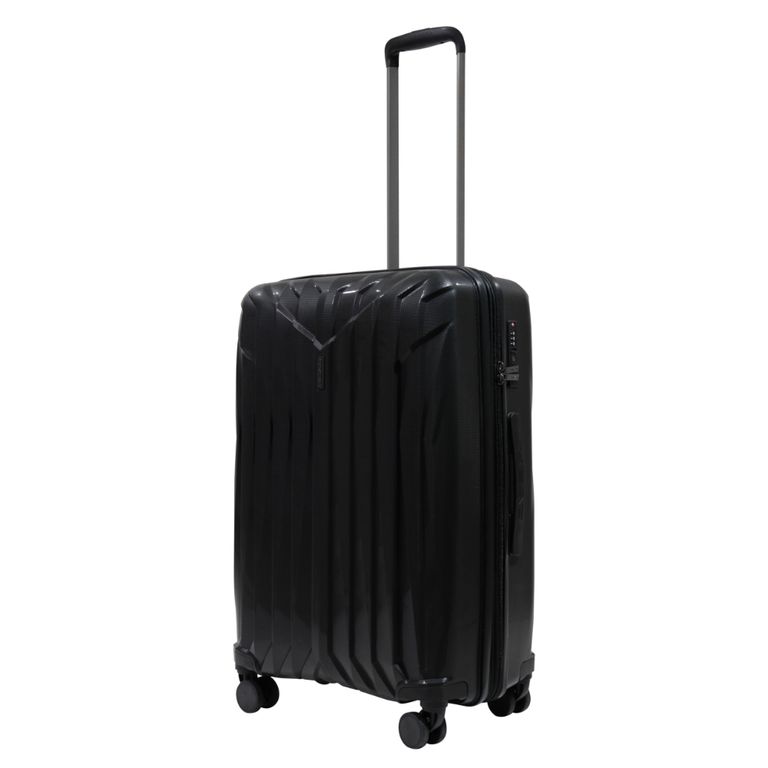 Maleta Aruba M Expandible Tsa Negro Antirayado Negro M