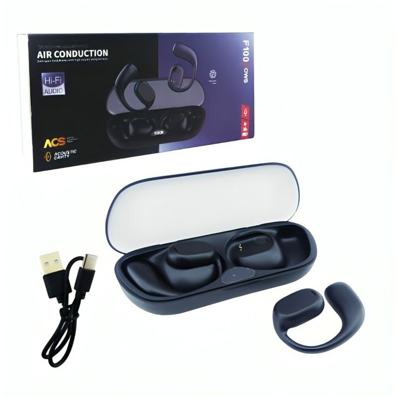 OEM - AUDIFONO TRUE WIRELESS BLUETHOOTH MOD F100 CARGA MAGNETICA