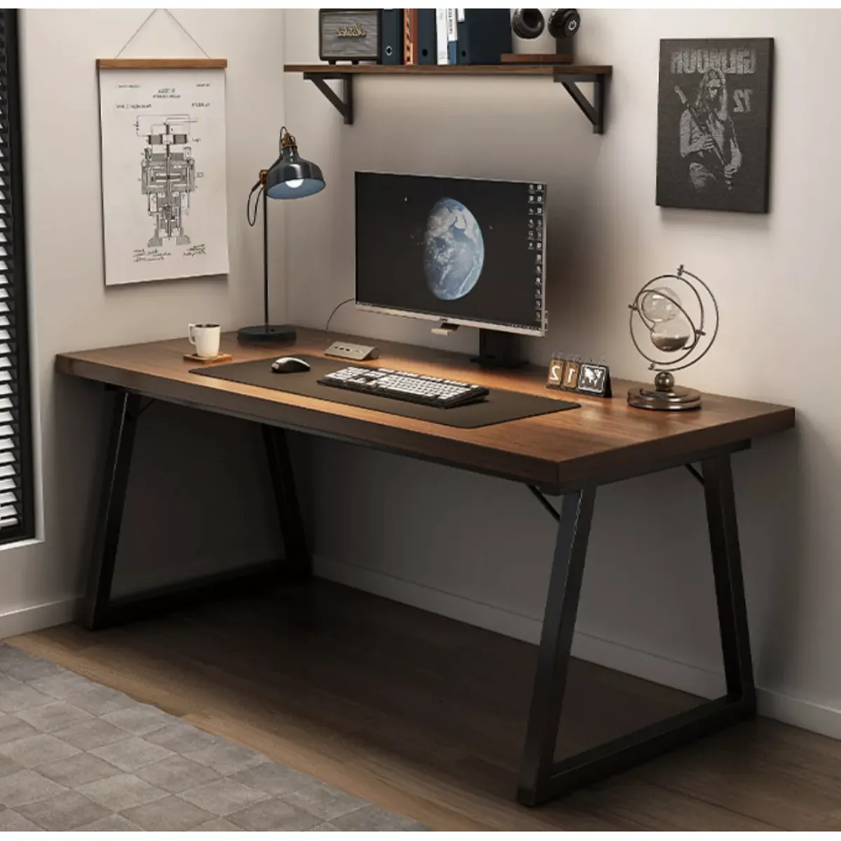 HOMER DESIGN - Escritorio Pata Metal Oficina 140x60x75cm Gruesa 30mm