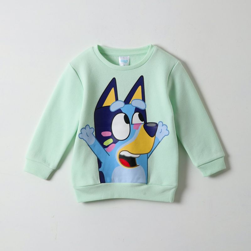 BLUEY - Poleron Niña Messy Verde Bluey