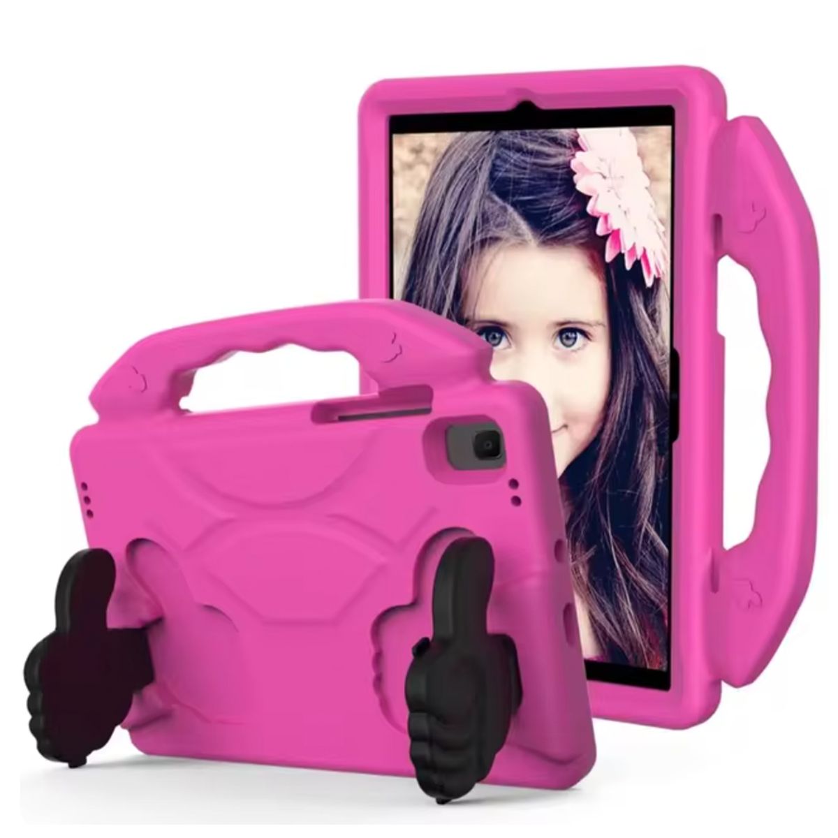 JOIGO - Carcasa Niños Anti Golpe Para Tablet Samsung A9 8.7 Sm-x110/x115 Fucsia