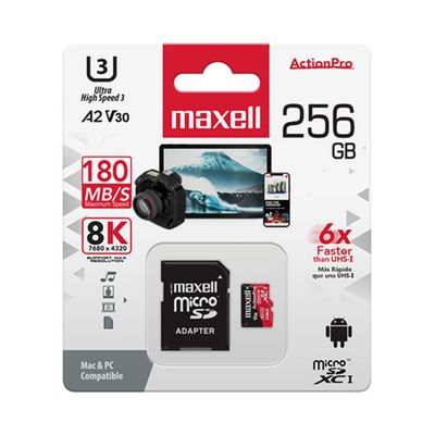 Imagen 2 del producto Tarjeta MicroSD 256GB UH-3 8K A2 180MB/S