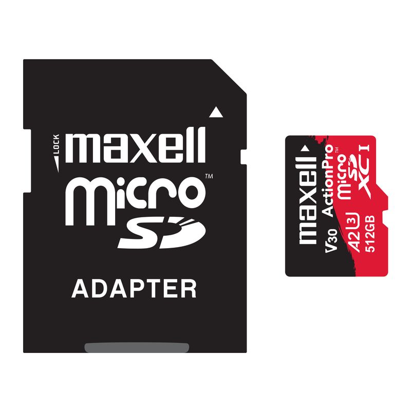 MAXELL - Tarjeta MicroSD Maxell 512GB UH-3 8K A2 180MB/S
