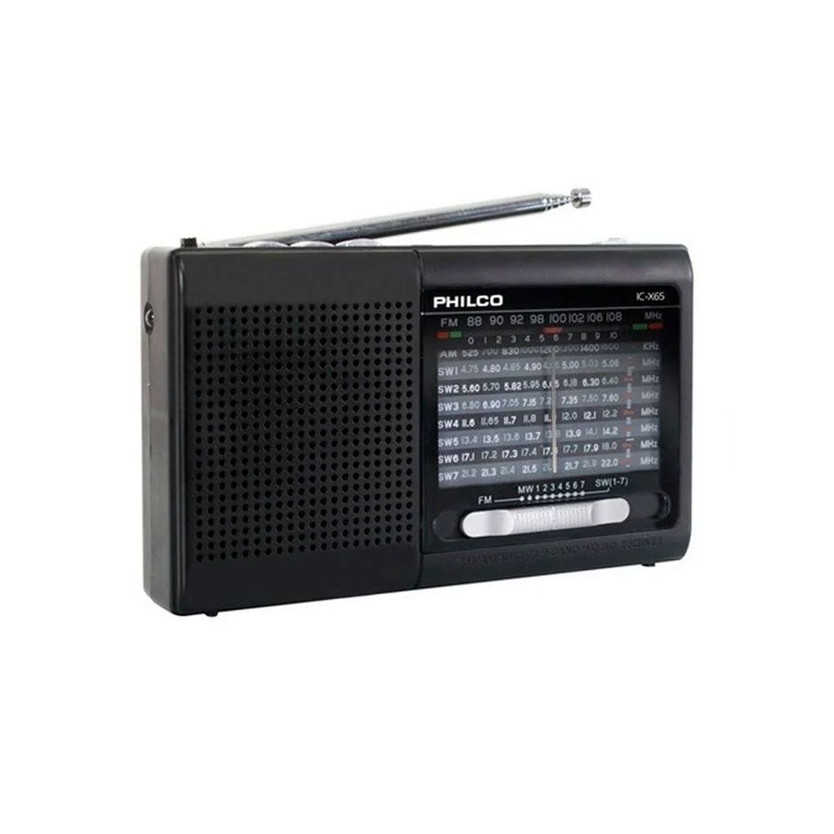 FACTORYTECH - Radio Portátil Philco Bluetooth USB Multibanda Linterna Recargable ICX65