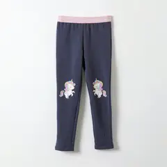 DISNEY - Calza Niña Knees Drawing Azul Unicornio