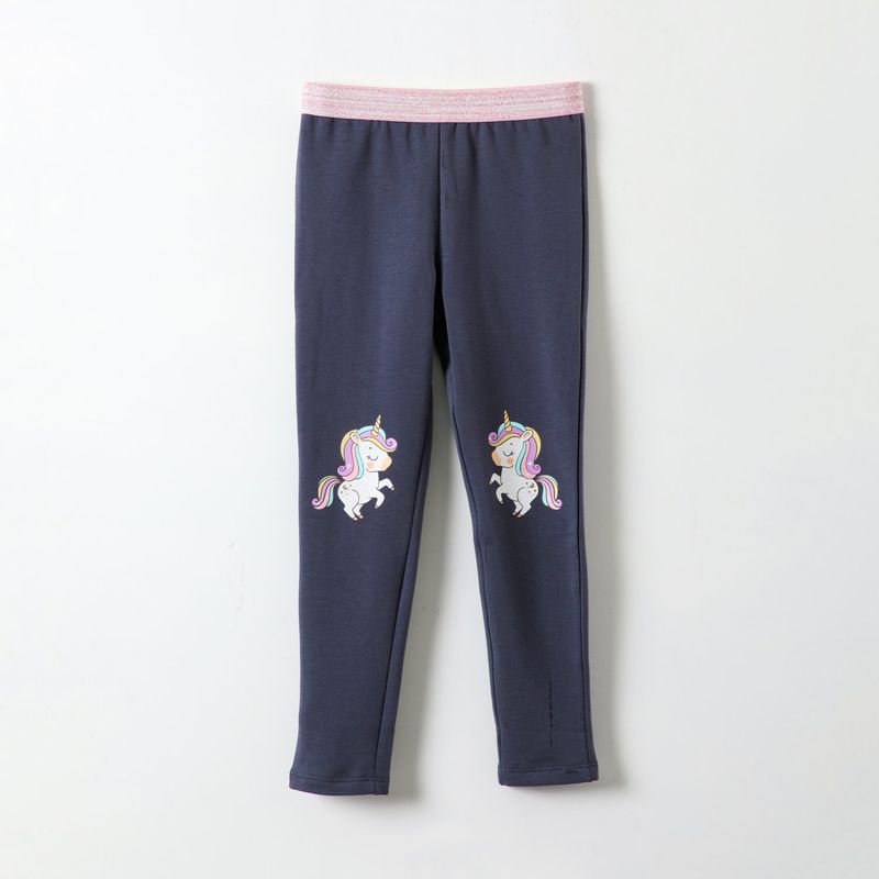 DISNEY - Calza Niña Knees Drawing Azul Unicornio