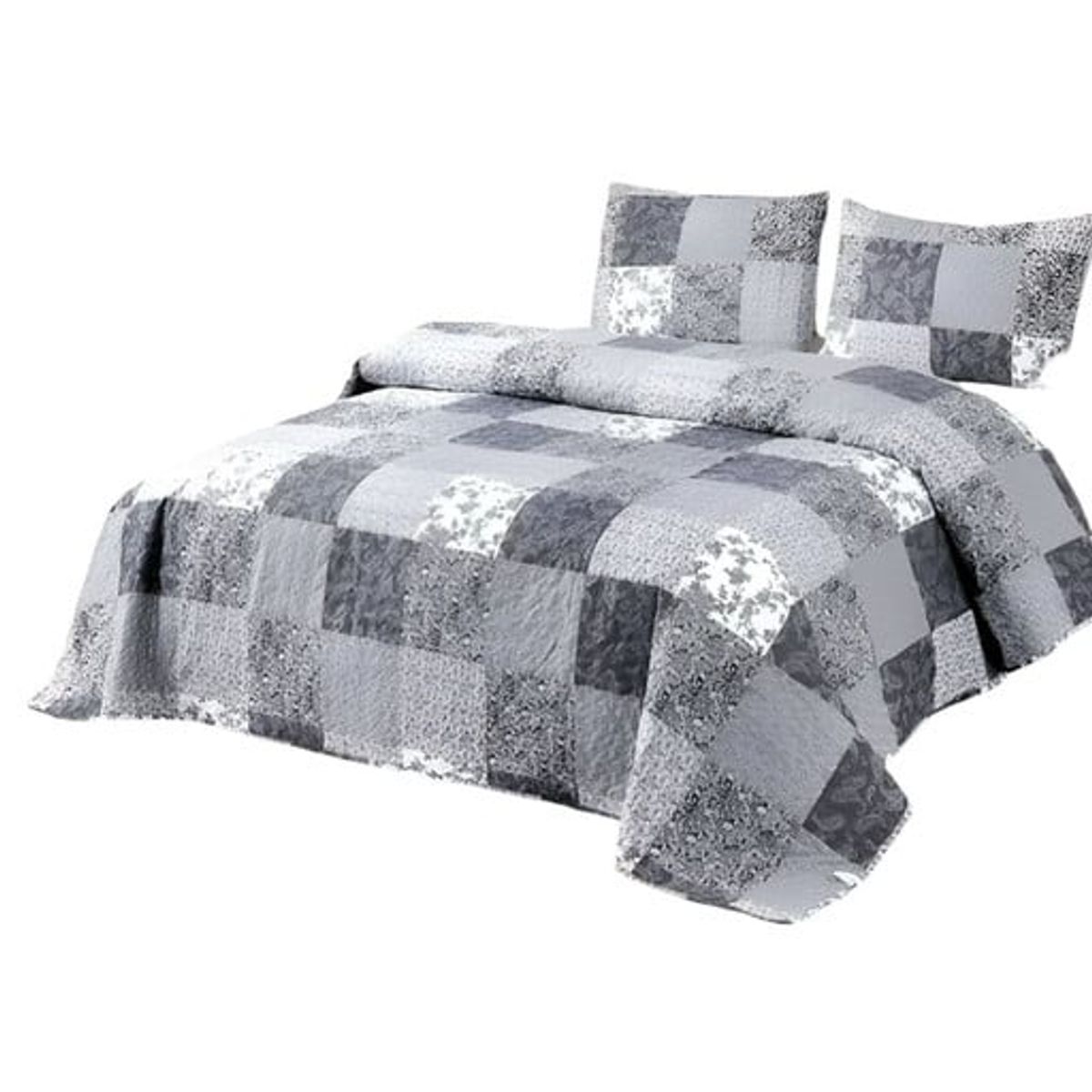 GENERICO - CUBRECAMA QUILT MAS JUEGO DE SABANAS 2 PLAZA