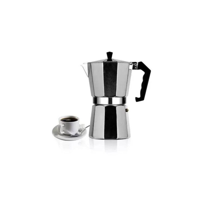 GENERICO - CAFETERA CHICA DE 3 TAZAS ACERO INOXIDABLE