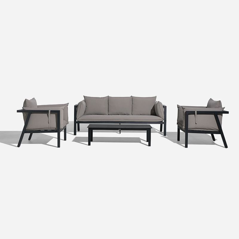 ROSEN - Set de Living de Terraza Turqueta 4 Piezas Beige