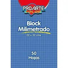 PROARTE - Block Milimetrado 50 Hjs Azul