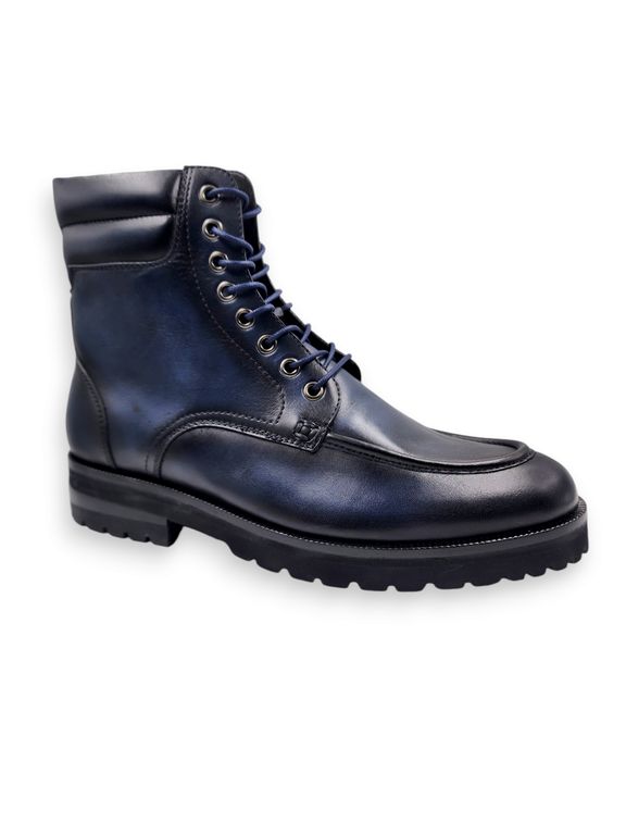 BOTÍN DE CUERO ARGENTINO AZUL PARA HOMBRE - VANTAGE -