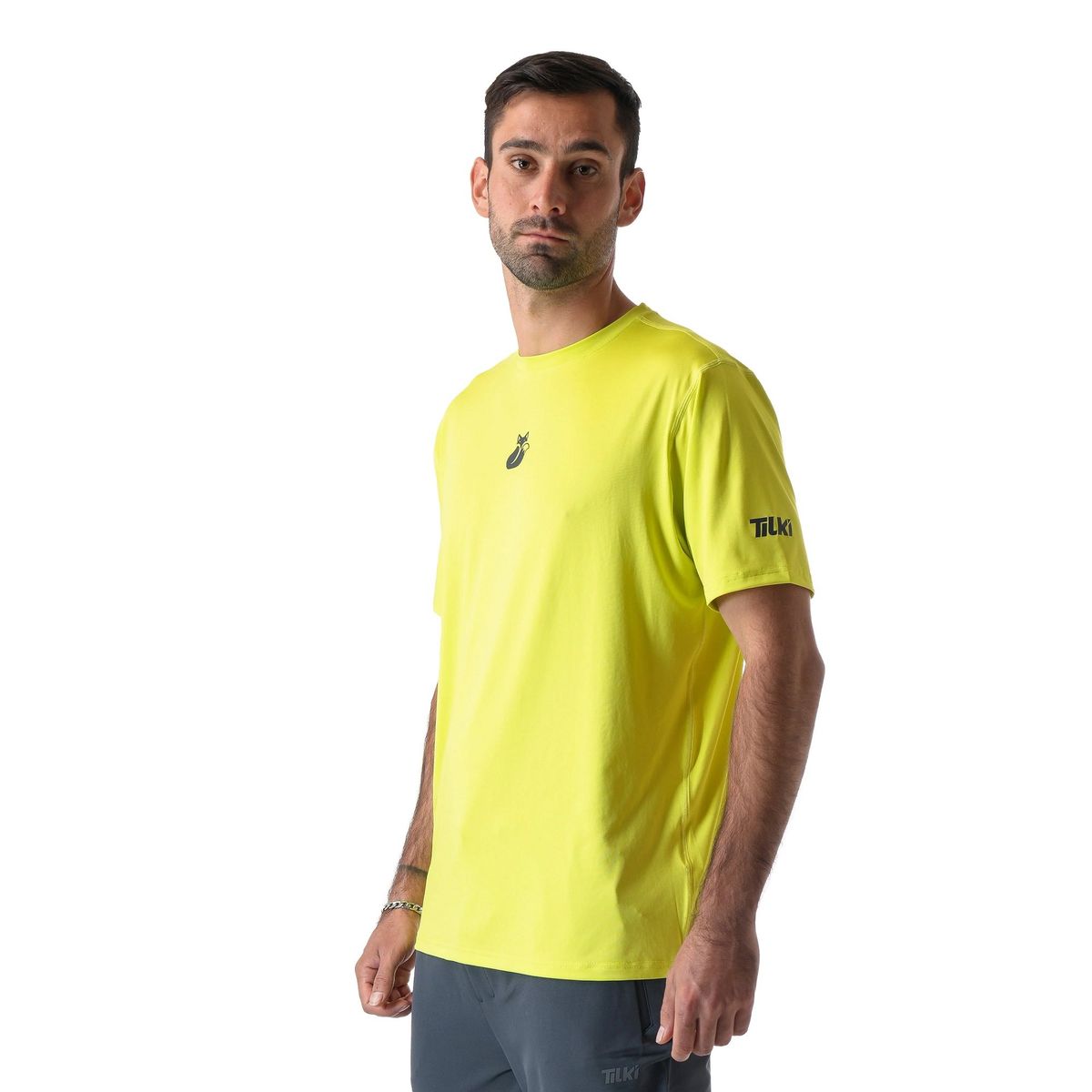 TILKI - Polera Tilki Poly Temel Amarillo Fluor Tenis Padel