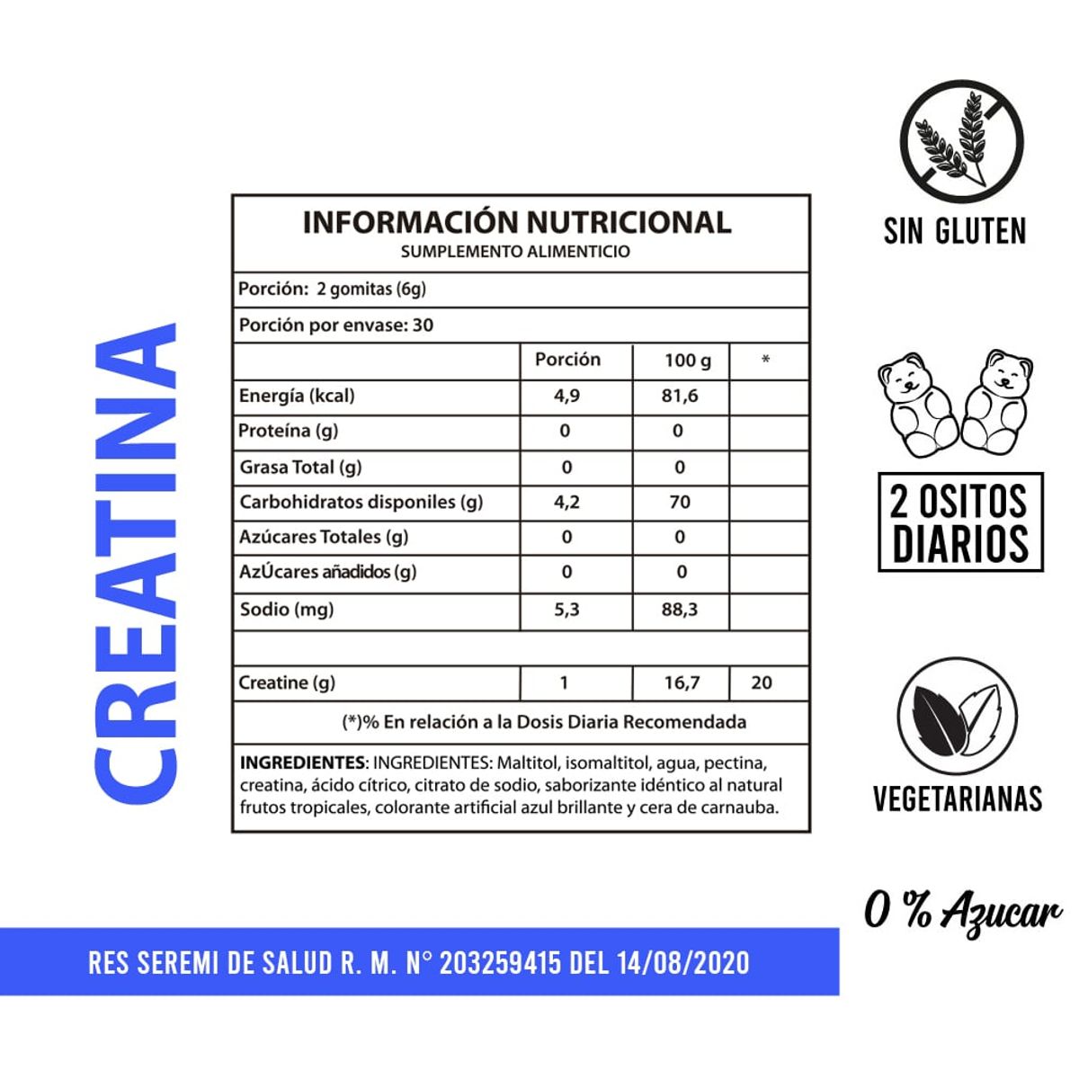 Perfect Bear - Creatina gomitas Perfect Bear 1 mes