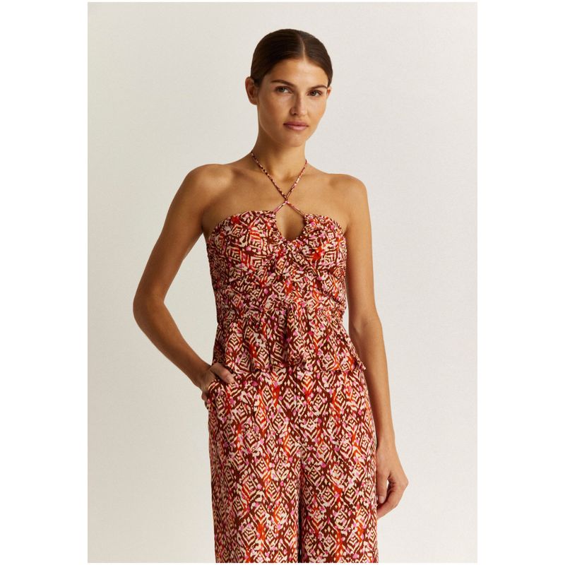 SCALPERS - Top Halter Fluido Print Multicolor