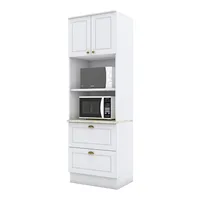 Mueble Torre Cocina Montana Blanco-Calcare 2P 2C