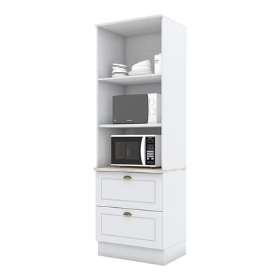 Imagen 2 del producto Mueble Torre Cocina Montana Blanco-Calcare 2P 2C