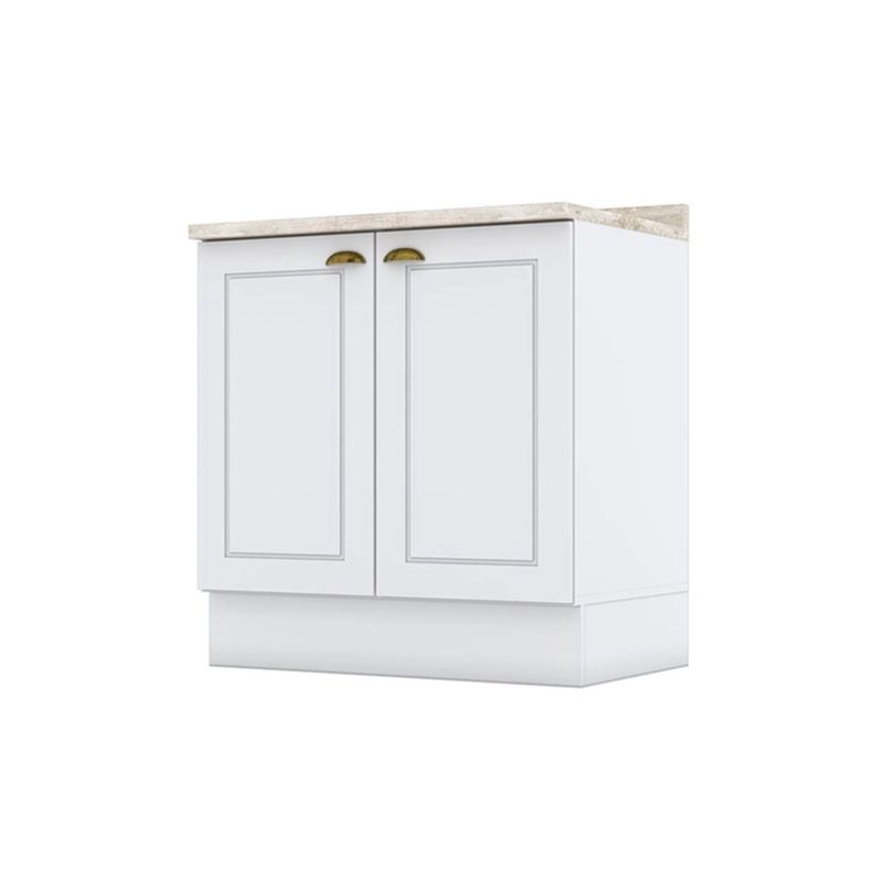HOME MOBILI - Mueble Cocina Base Montana Blanco-Calcare 2P