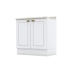 HOME MOBILI - Mueble Cocina Base Montana Blanco-Calcare 2P