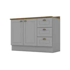 HOME MOBILI - Mueble Cocina Base Montana Gris 2P 3C